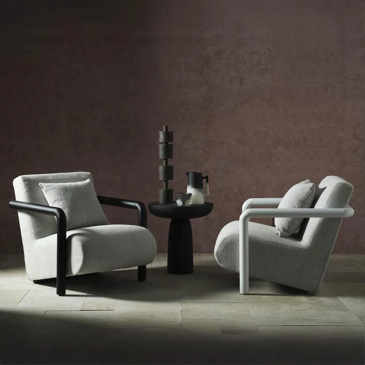 Argo Armchair Ecru with black frame Outdoor
