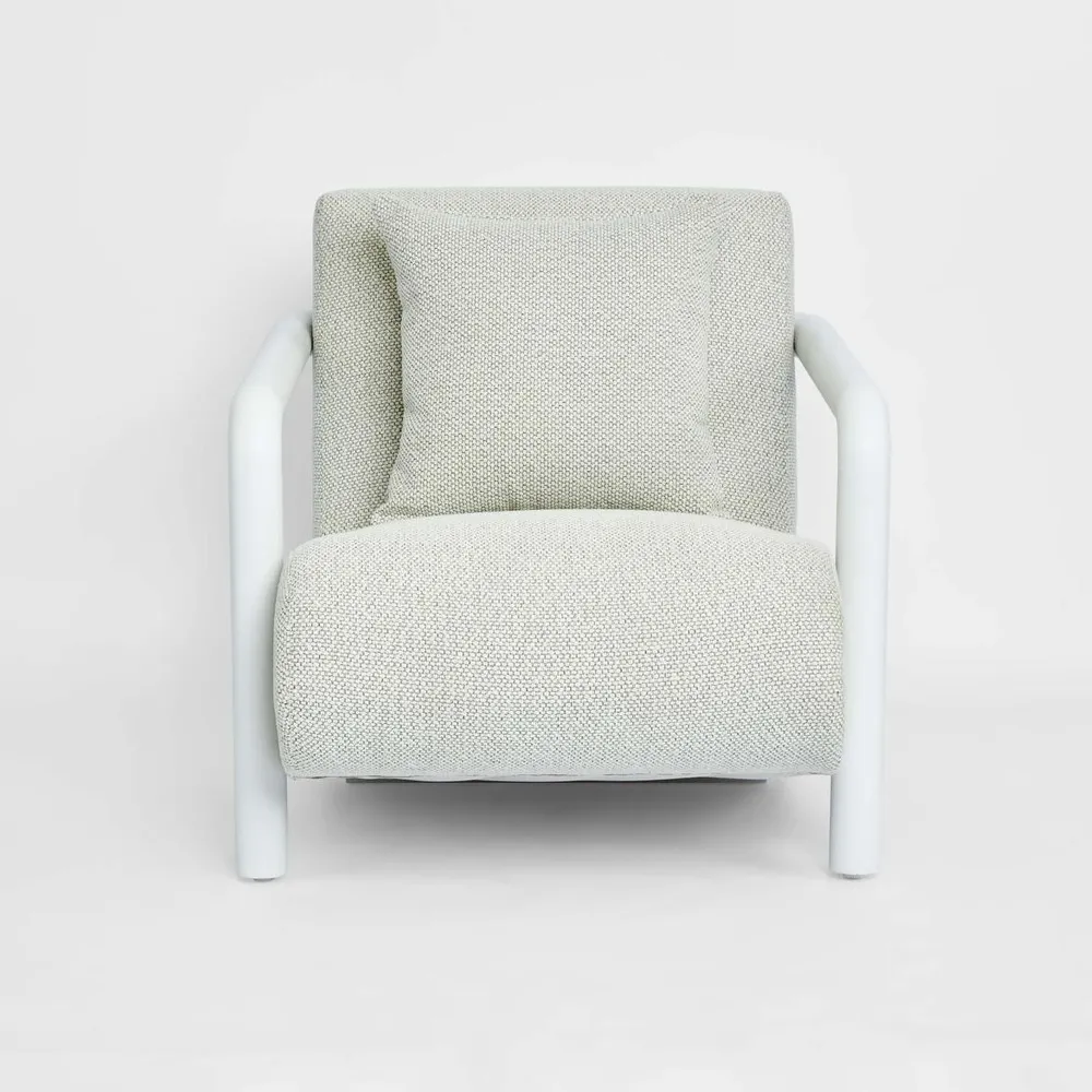 Argo Armchair Ecru with white frame Outdoor
