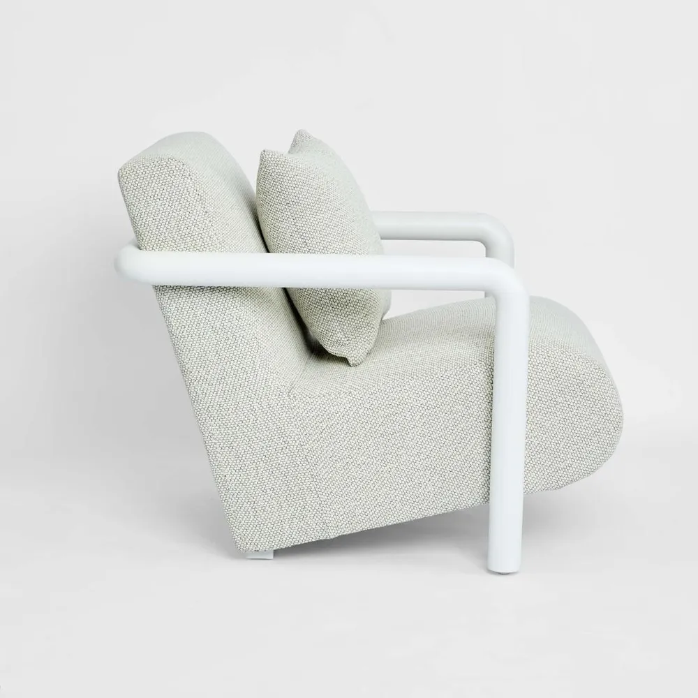 Argo Armchair Ecru with white frame Outdoor