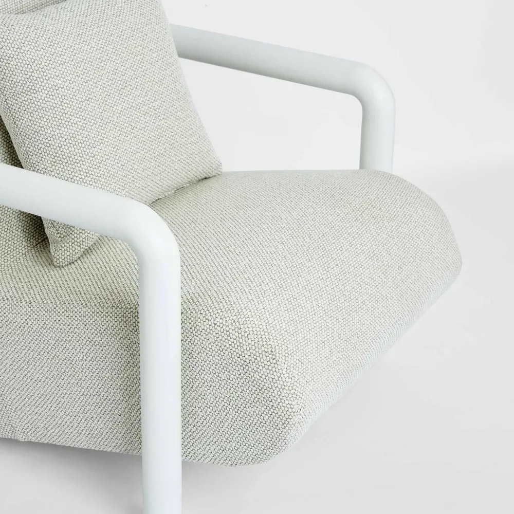 Argo Armchair Ecru with white frame Outdoor