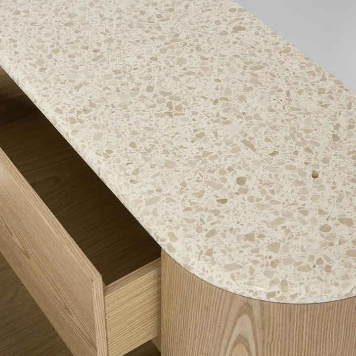 Arlo Bedside Light Oak & Terrazzo