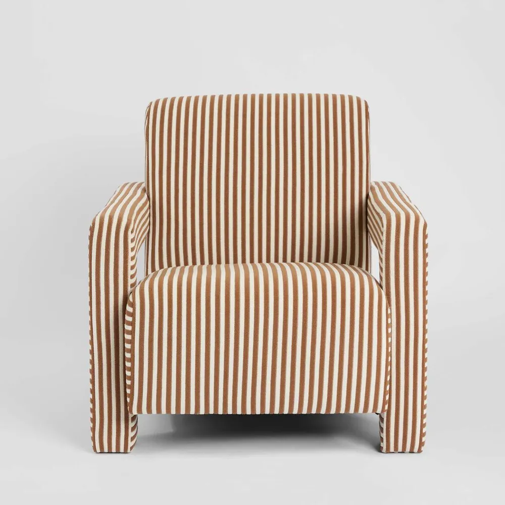 Atelier Armchair Terrcotta Stripe