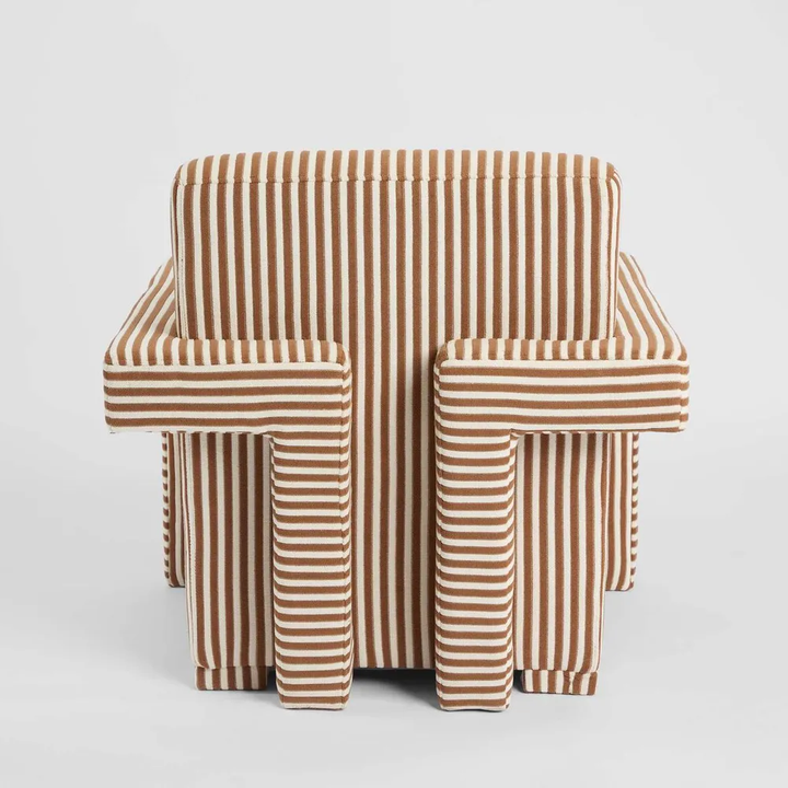 Atelier Armchair Terrcotta Stripe