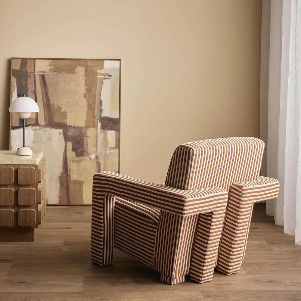 Atelier Armchair Terrcotta Stripe