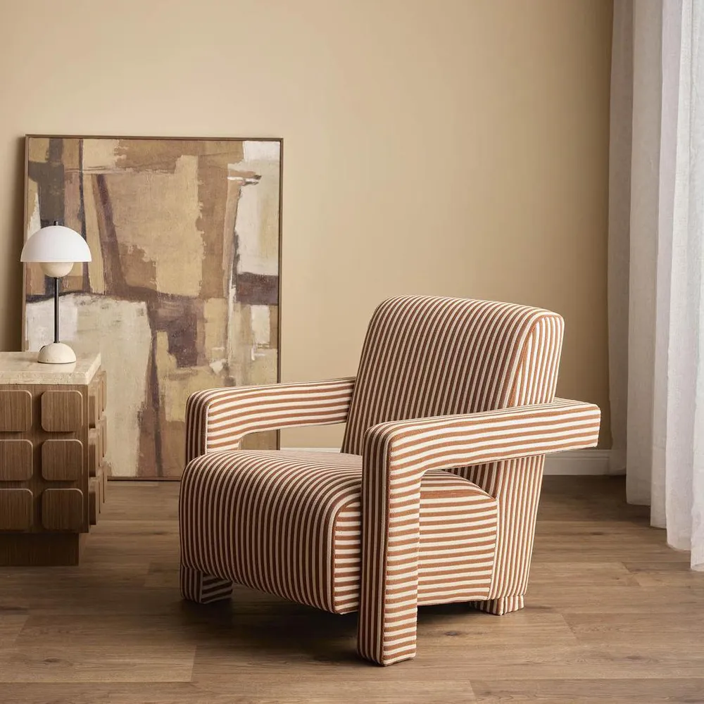 Atelier Armchair Terrcotta Stripe