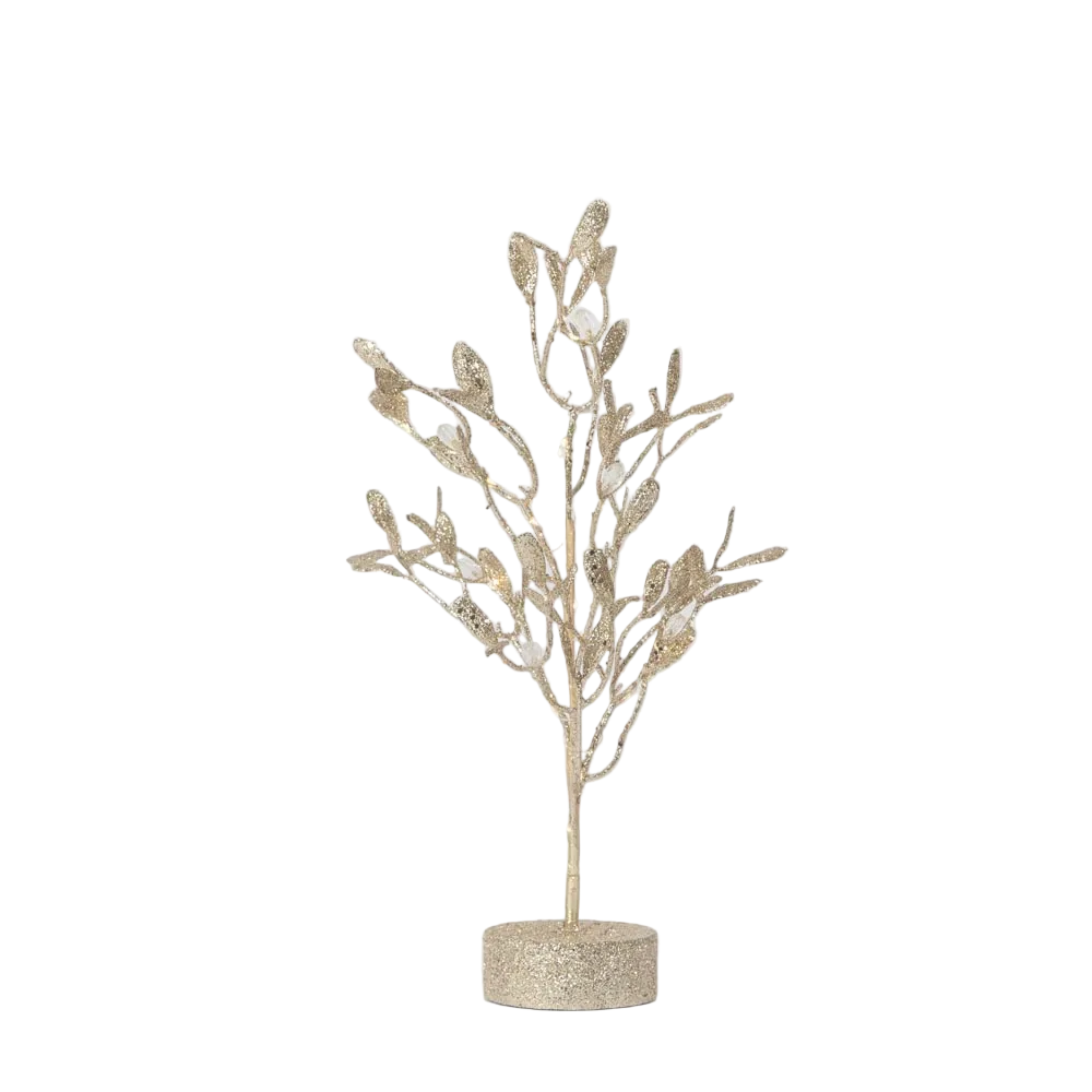 Battery Operated Glitter Leaf Tree Small