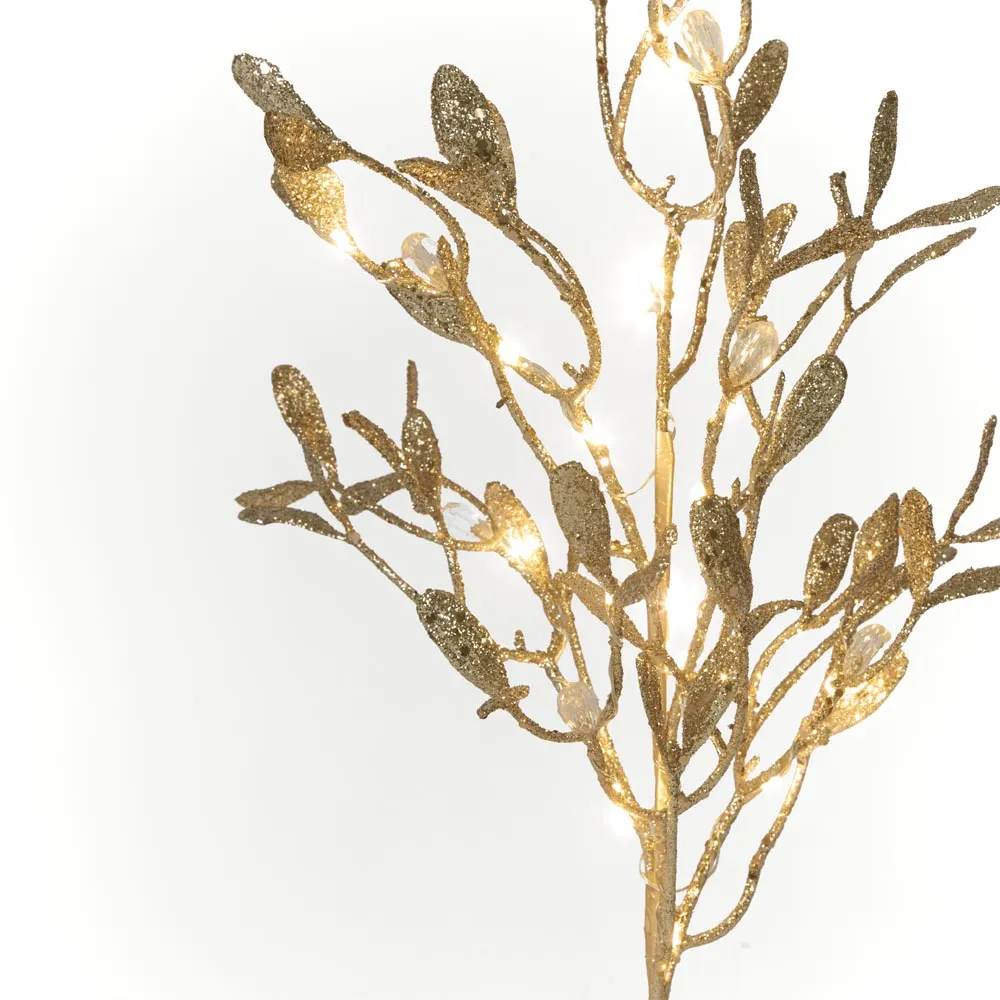 Battery Operated Glitter Leaf Tree Small