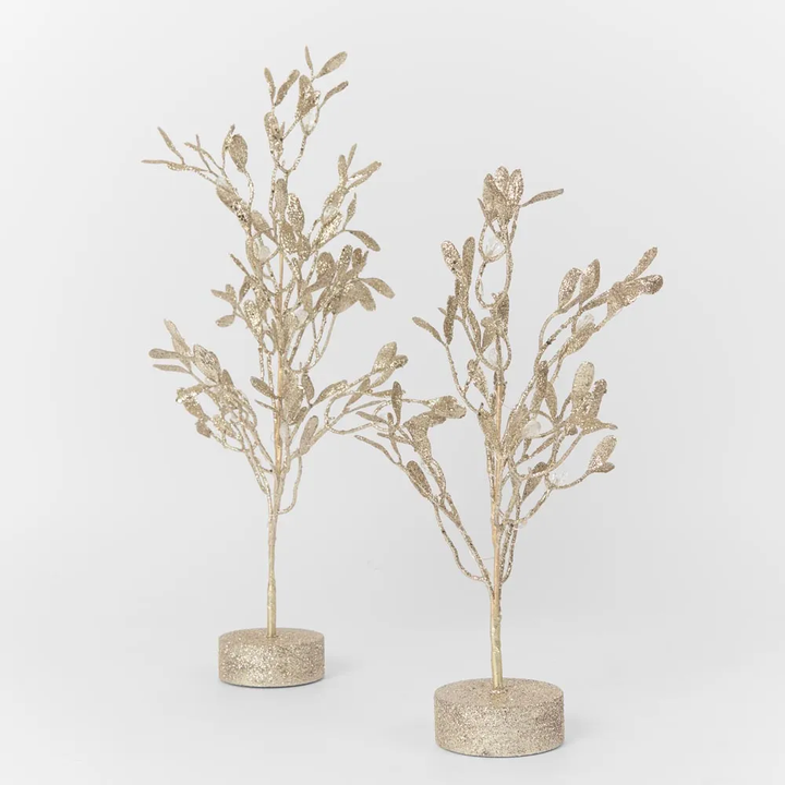 Battery Operated Glitter Leaf Tree Small