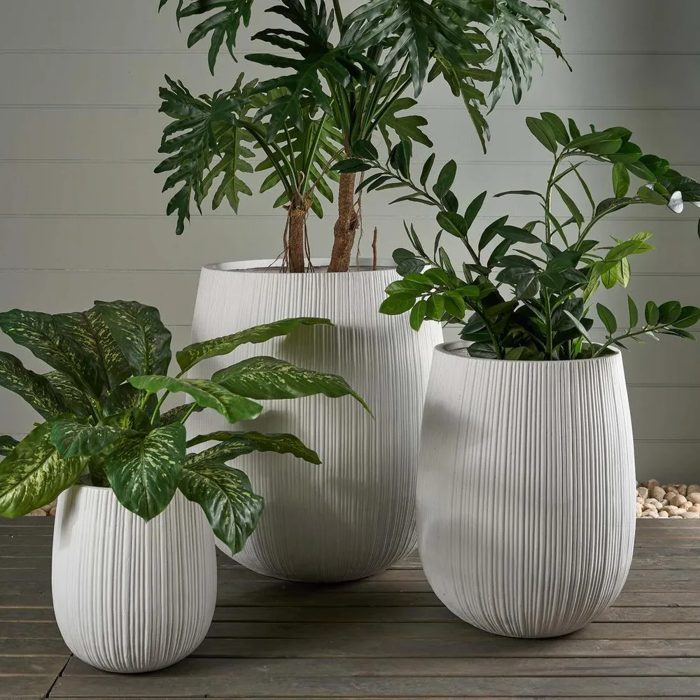 Baxter Planter Set of 3 White