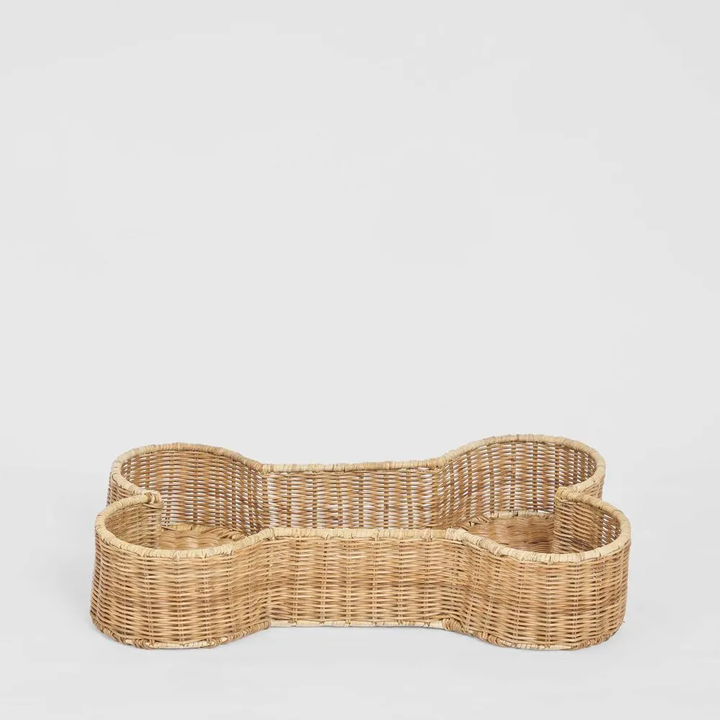 Bone Rattan Basket Natural