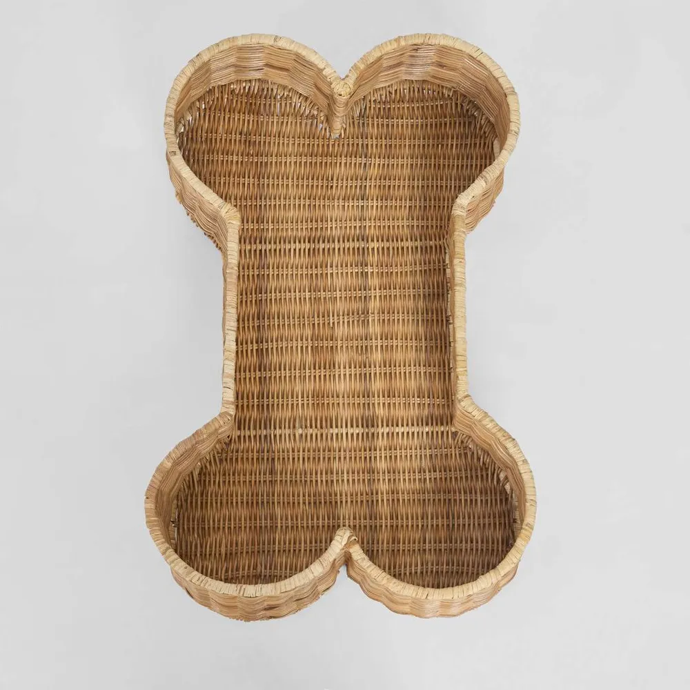 Bone Rattan Basket Natural