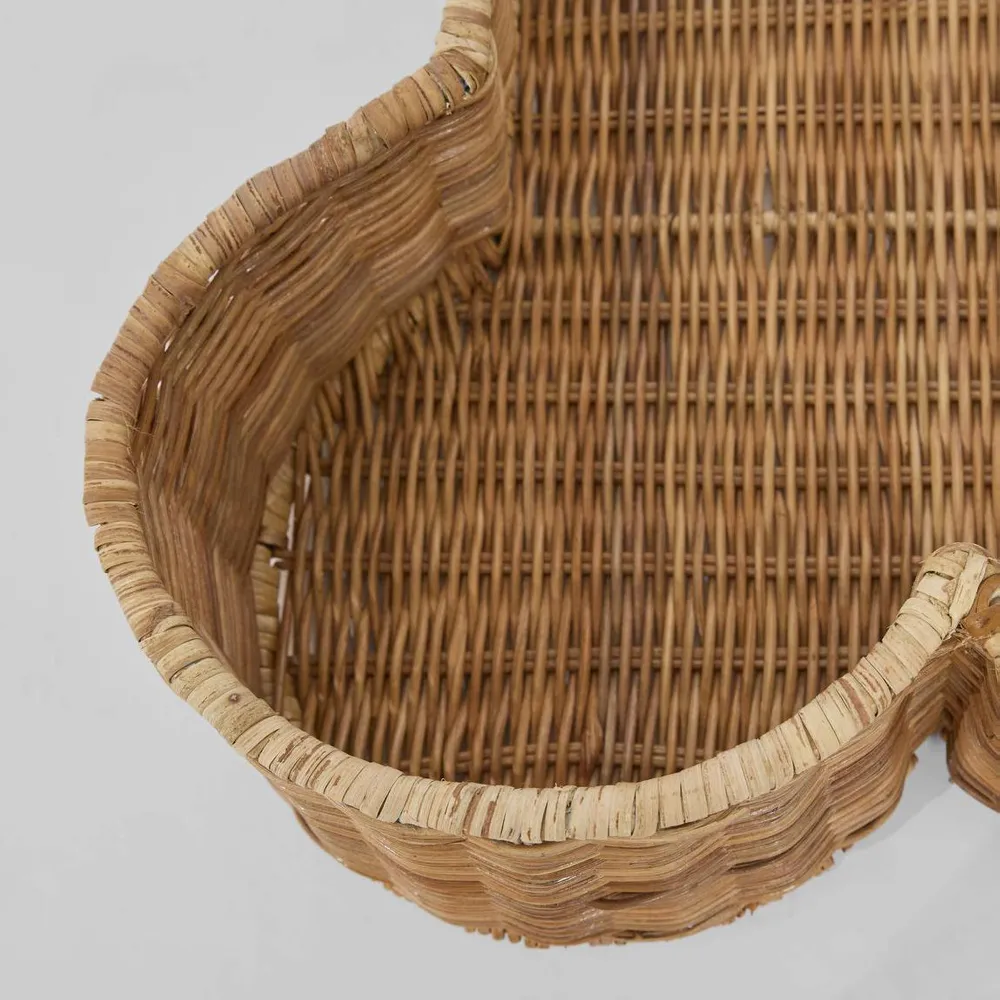 Bone Rattan Basket Natural