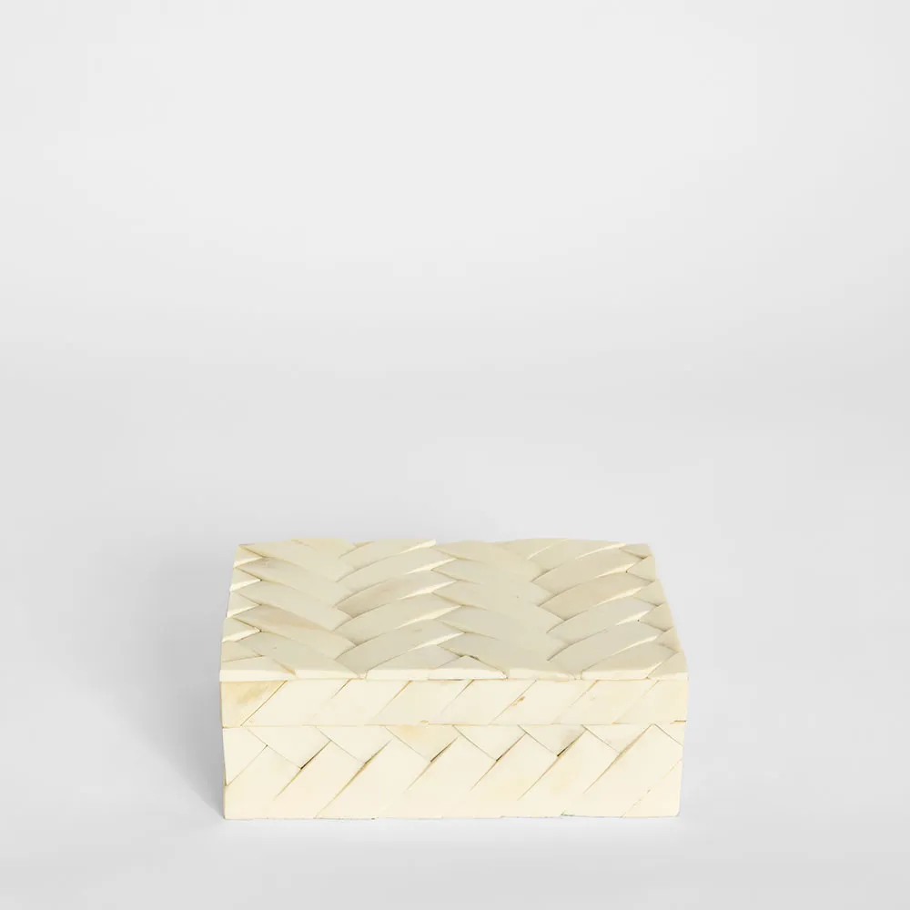 Brea Bone Inlay Trinket White