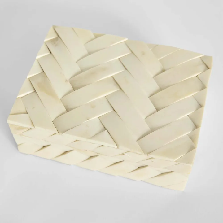 Brea Bone Inlay Trinket White