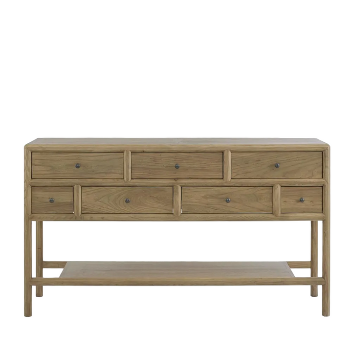 Cambridge 7 Drawer Console Elm Natural