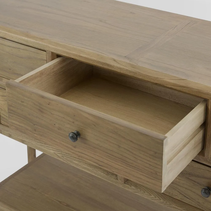 Cambridge 7 Drawer Console Elm Natural