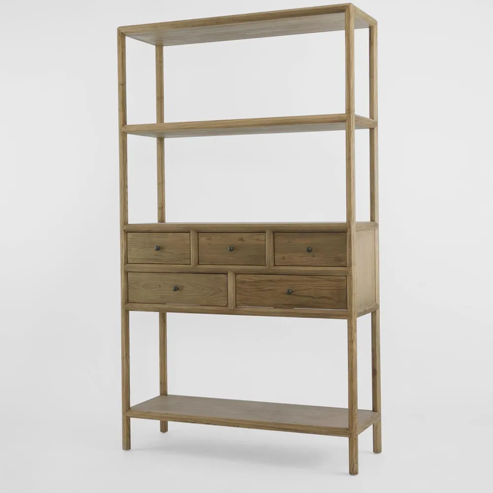 Cambridge 5 Drawer Shelf Elm Natural