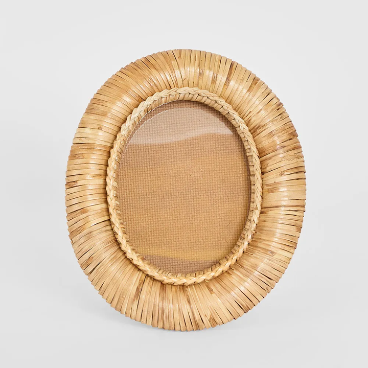 Casa Rattan Oval Photo Frame Natural