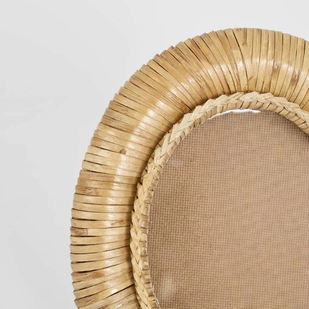 Casa Rattan Oval Photo Frame Natural