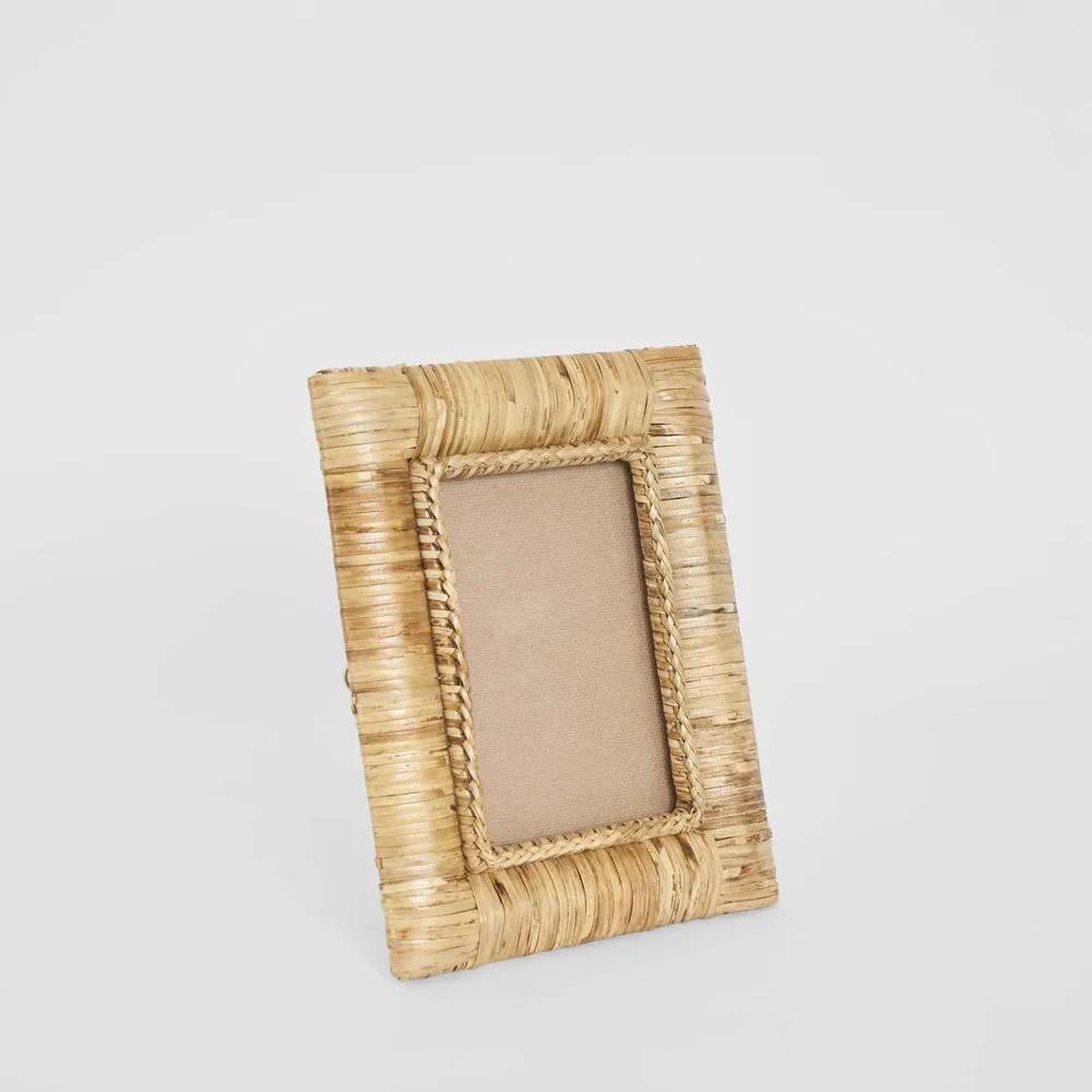 Casa Rattan Square Photo Frame Natural