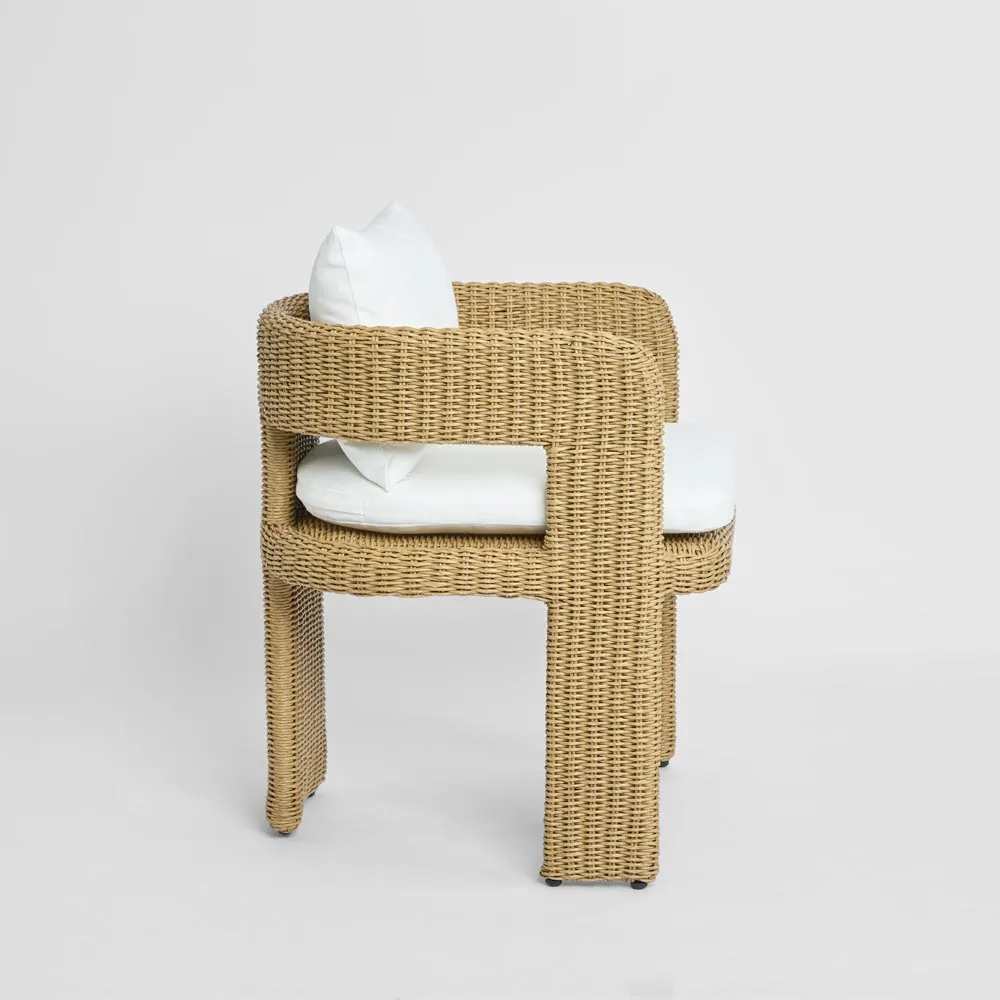 Cassius Outdoor Occasional Dining Chair Natural