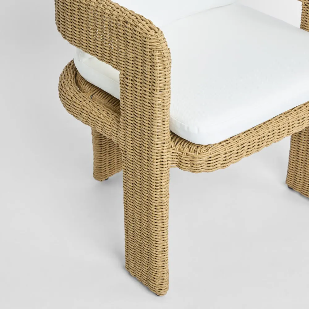 Cassius Outdoor Occasional Dining Chair Natural
