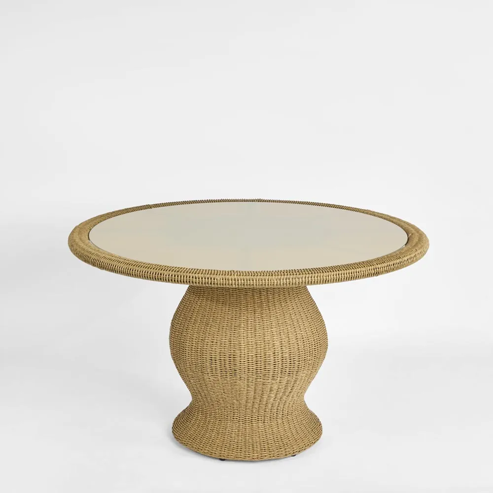 Cassius 1.2m Round Dining Table Natural Outdoor