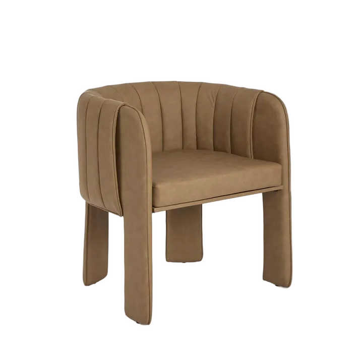 Clara Dining Chair with Arms Tan