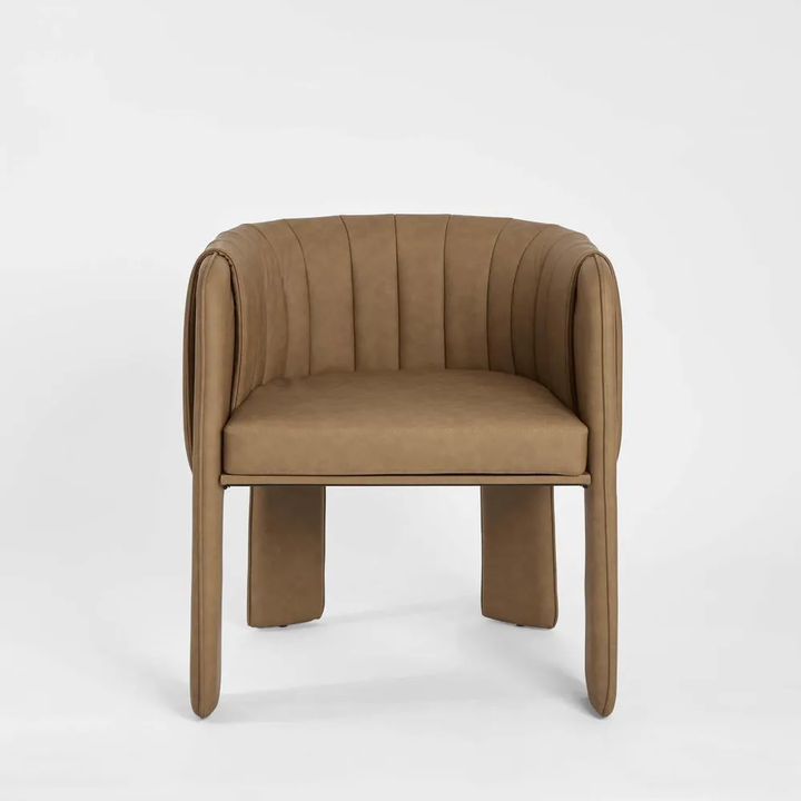 Clara Dining Chair with Arms Tan