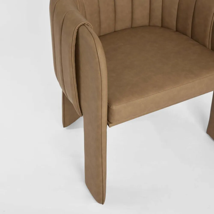 Clara Dining Chair with Arms Tan