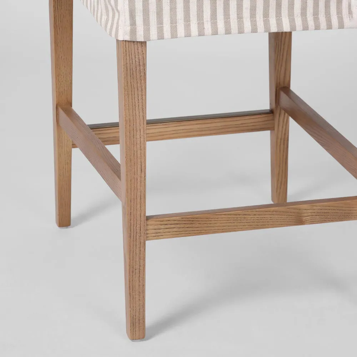 Clifton Counter Stool Slip Cover Beige Stripe