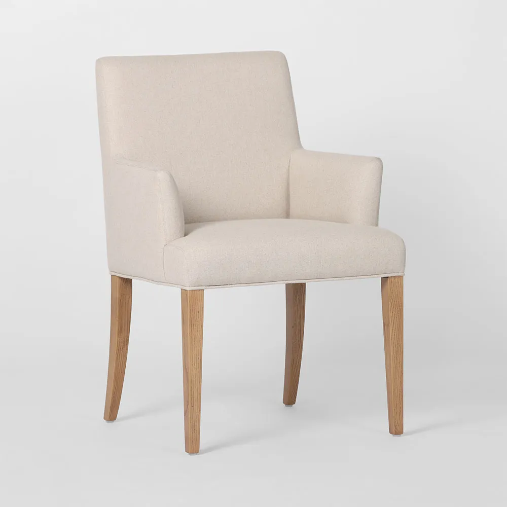 Clifton Dining Chair w/ Arms Beige