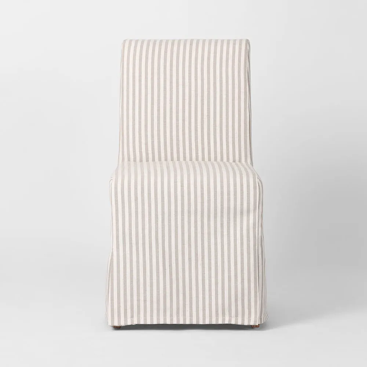 Clifton Dining Chair Slip Cover Beige Stripe