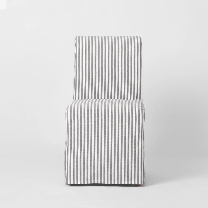 Clifton Dining Chair Slip Cover  Blue Stripe