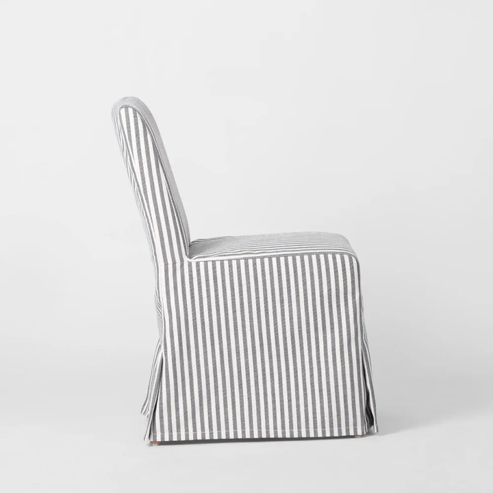 Clifton Dining Chair Slip Cover  Blue Stripe