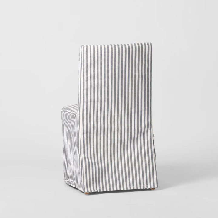 Clifton Dining Chair Slip Cover  Blue Stripe