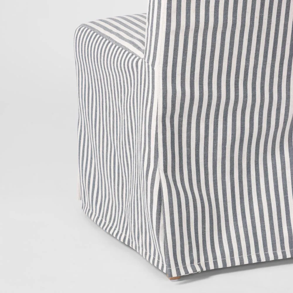 Clifton Dining Chair Slip Cover  Blue Stripe