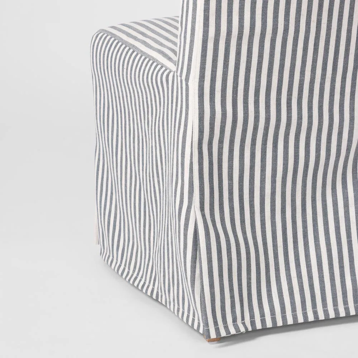 Clifton Dining Chair Slip Cover  Blue Stripe