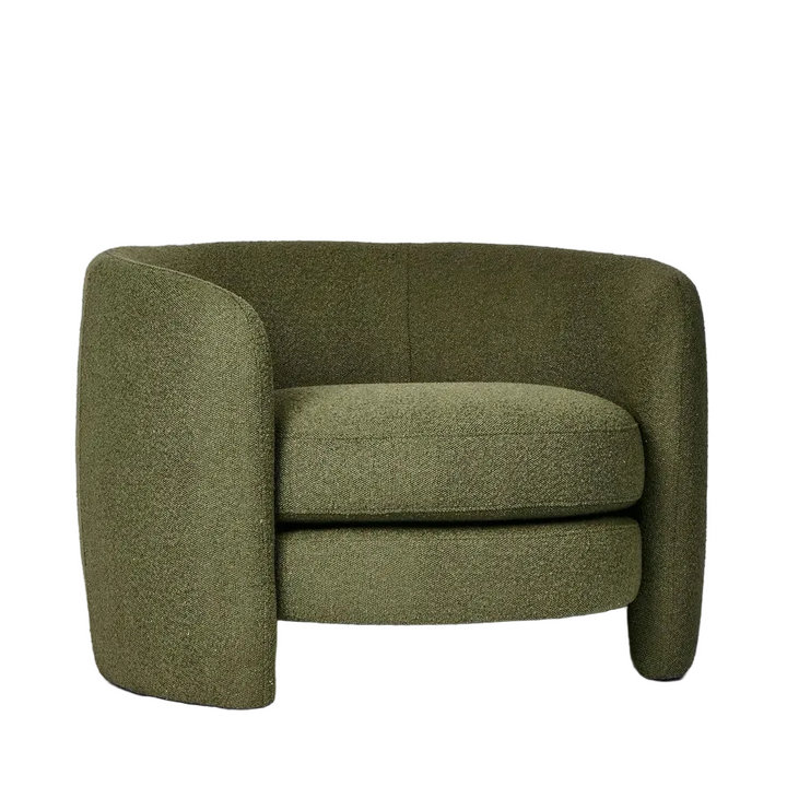 Cora Armchair Olive Boucle