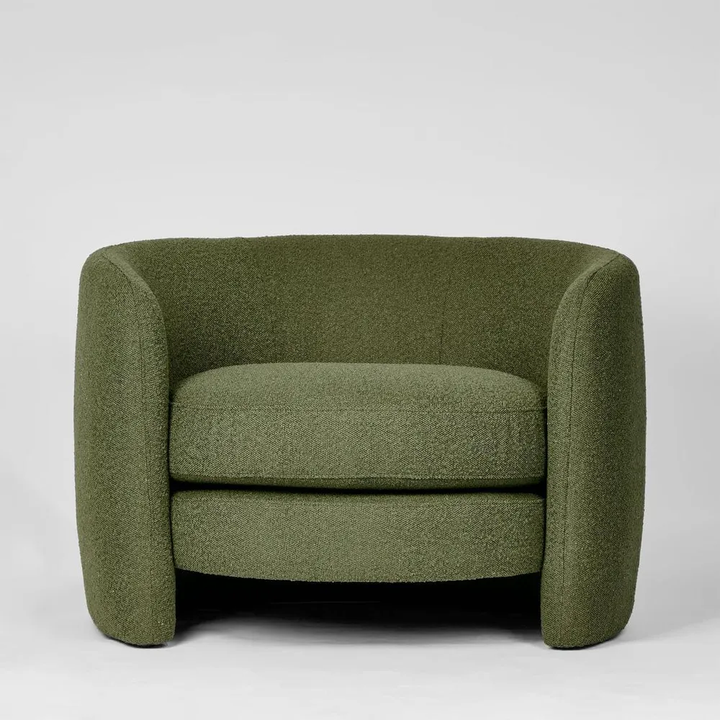 Cora Armchair Olive Boucle
