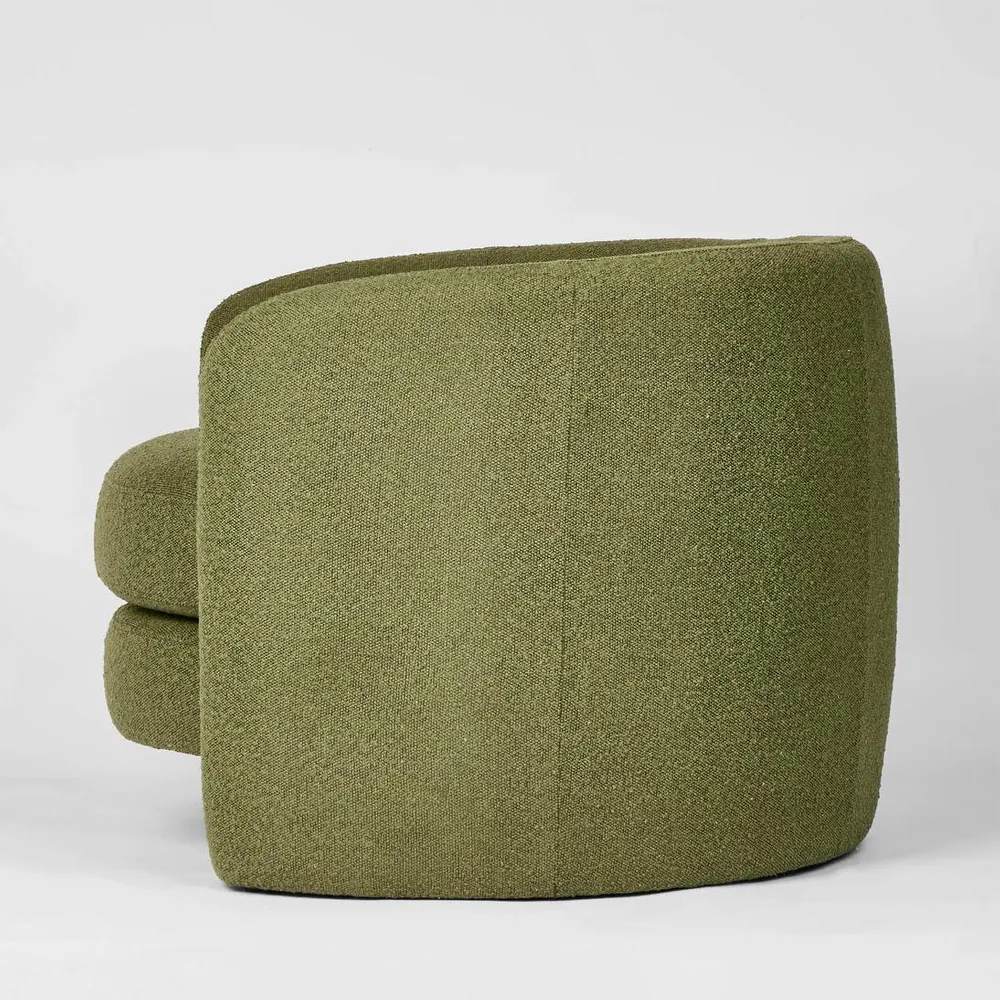 Cora Armchair Olive Boucle