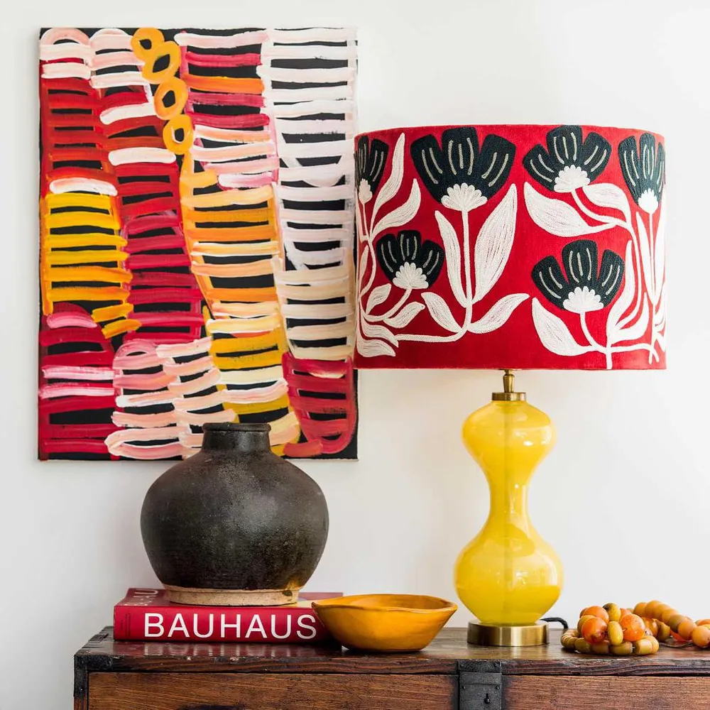 AD Daisy Velvet Drum Shade Rust