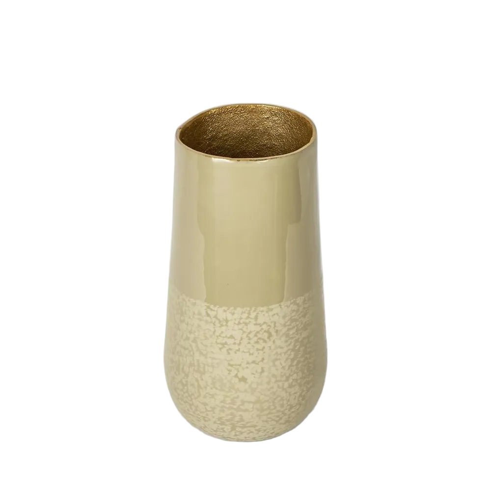 Elsa Short Vase Beige Gloss