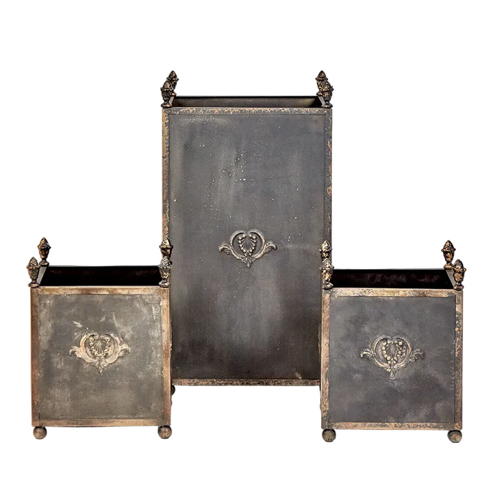 Estate Footed Iron Planters (Set of 3)