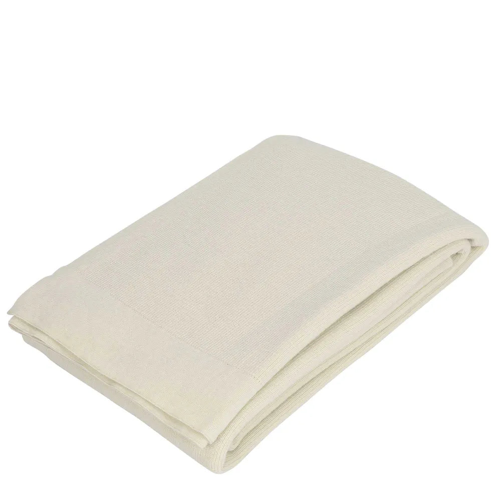 Lancaster Wool Throw Cream 130x230cm