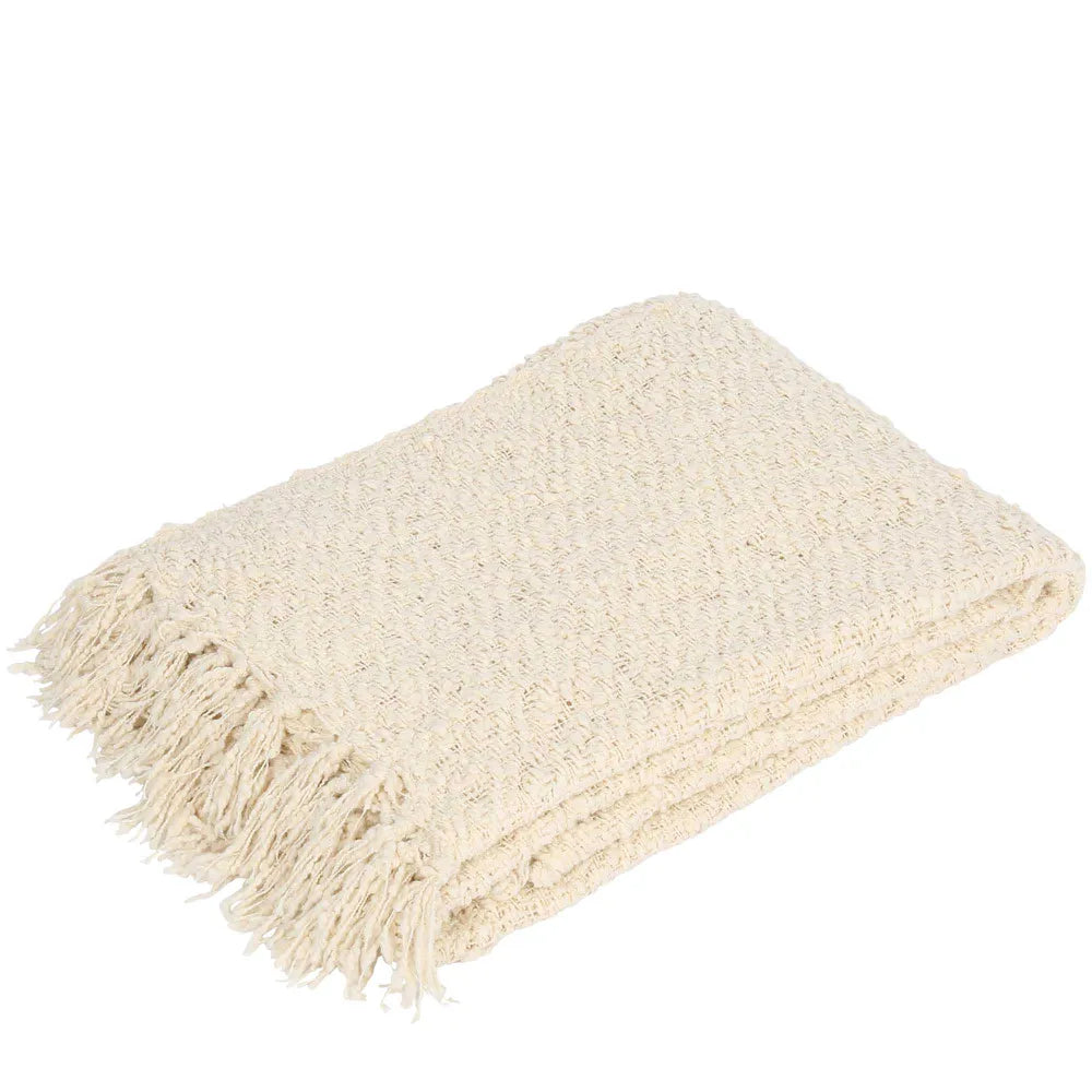 Abbey Cotton Throw Natural 130x170cm