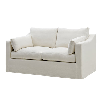 Clovelly 2 Seat Hamptons Sofa Ivory Linen Blend