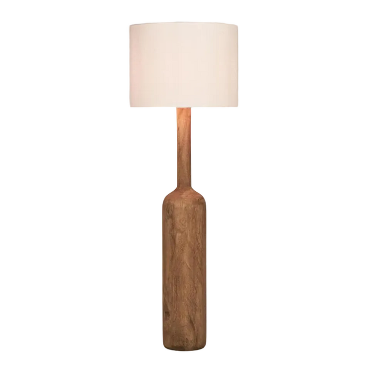 Flask Wood Floor Lamp Base Saddle- Base Only