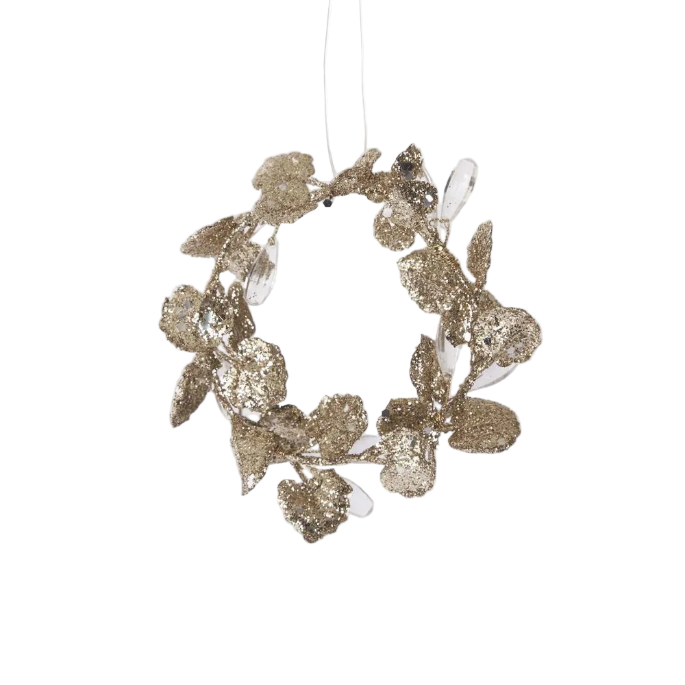 Glitter Mini Wreath Gold