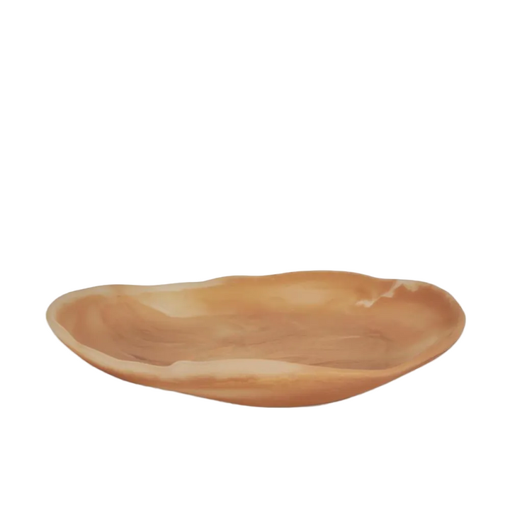 HALO Swirl Resin Serving Platter Medium Peach